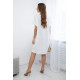 White dress with pockets Safira 28183 - For women White dress with pockets Safira 28183