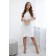 White dress with pockets Safira 28183 - For women White dress with pockets Safira 28183