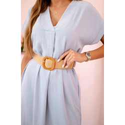 Sieviešu pelēka kleita ar jostu Amber Sieviešu pelēka kleita ar jostu Amber