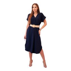 Sieviešu tumši zila kleita ar jostu Amber Sieviešu tumši zila kleita ar jostu Amber