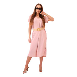 Sieviešu gaiši rozā kleita ar jostu Amber Sieviešu gaiši rozā kleita ar jostu Amber