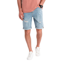 Vīriešu gaiši zili džinsu šorti Braco