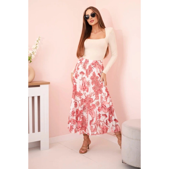 Sieviešu rozā svārki Flower 31544 - Sievietēm Sieviešu rozā svārki Flower 31544