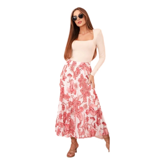 Sieviešu rozā svārki Flower 31544 - Sievietēm Sieviešu rozā svārki Flower 31544