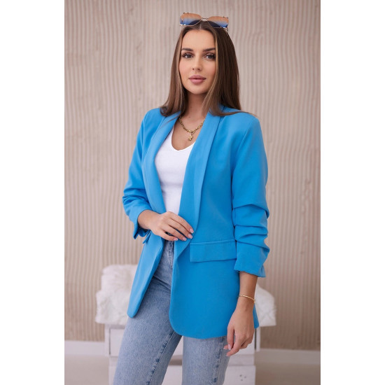 Sieviešu zils bleizers Florita 24383 - Sievietēm Sieviešu zils bleizers Florita 24383