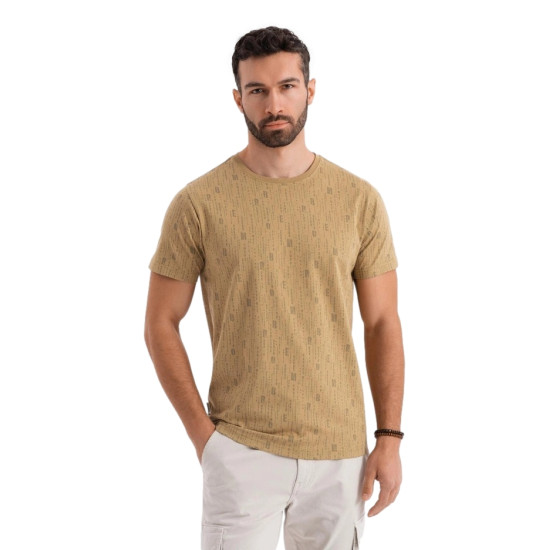 Brūns vīriešu T-krekls Authentic V3 OM-TSFP-0225 - Vīriešiem Brūns vīriešu T-krekls Authentic V3 OM-TSFP-0225
