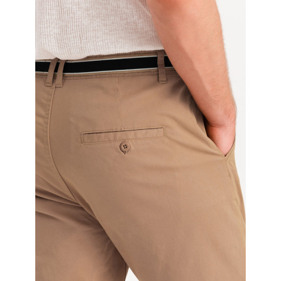 Męskie brązowe spodnie Adam V5 OM-PACP-0118 - Spodnie Męskie brązowe spodnie Adam V5 OM-PACP-0118