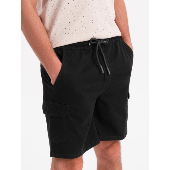 Vīriešu melni šorti Aron V4 OM-SRCG-0190 - Vīriešiem Vīriešu melni šorti Aron V4 OM-SRCG-0190