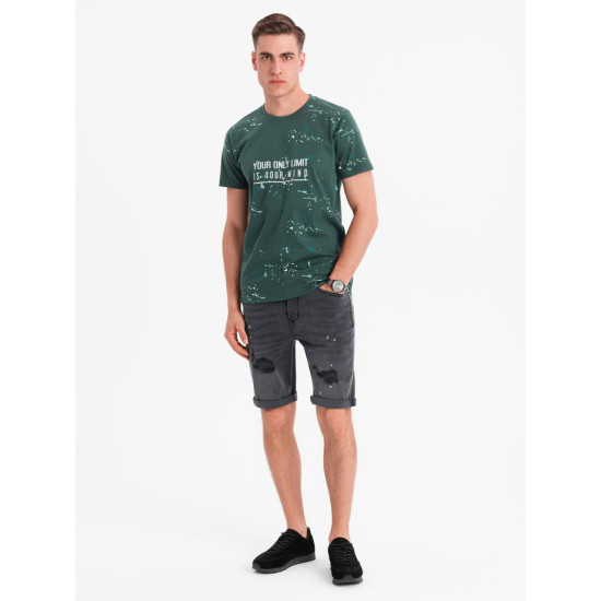 Vīriešu tumši pelēkas krāsas džinsu šorti Braco V3 OM-SRDS-0186 - Vīriešiem Vīriešu tumši pelēkas krāsas džinsu šorti Braco V3 OM-SRDS-0186