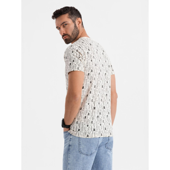 Vīriešu balts T-krekls Authentic V1 OM-TSFP-0225 - Vīriešiem Vīriešu balts T-krekls Authentic V1 OM-TSFP-0225