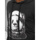 Vīriešu melns džemperis Panda BX5130 - Vīriešu džemperi| Džemperi tiešsaistē Vīriešu melns džemperis Panda BX5130