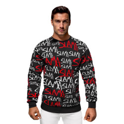 Vīriešu melns džemperis Slama Vīriešu melns džemperis Slama