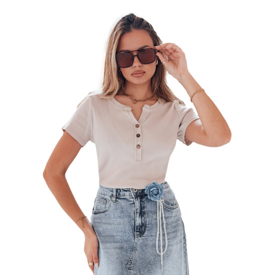 Sieviešu blūze brūnā krāsā Kiss Look RY2834 - Sievietēm Sieviešu blūze brūnā krāsā Kiss Look RY2834