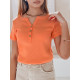 Sieviešu blūze oranžā krāsā Kiss Look RY2840 - Sievietēm Sieviešu blūze oranžā krāsā Kiss Look RY2840