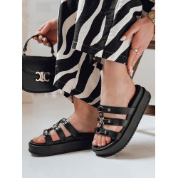 Sieviešu melnas čības Platofi Sieviešu melnas čības Platofi