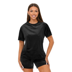 Sieviešu velūra melns komplekts Stel Sieviešu velūra melns komplekts Stel