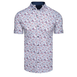 Vīriešu balts krekls ar īsām piedurknēm Ty