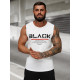 Balts vīriešu krekls bez piedurknēm Black JS/8B1712/1 - T-krekls Balts vīriešu krekls bez piedurknēm Black JS/8B1712/1