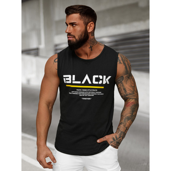 Vīriešu krekls bez piedurknēm Black JS/8B1712/3 - T-krekls Vīriešu krekls bez piedurknēm Black JS/8B1712/3
