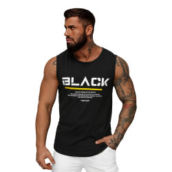 Vīriešu krekls bez piedurknēm Black Vīriešu krekls bez piedurknēm Black