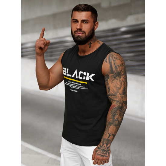 Vīriešu krekls bez piedurknēm Black JS/8B1712/3 - T-krekls Vīriešu krekls bez piedurknēm Black JS/8B1712/3