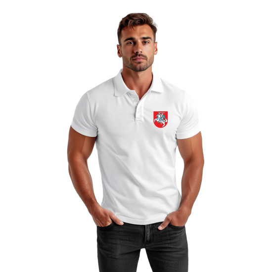 Vīriešu balts polo krekls Herb JS/8T80 - T-krekls Vīriešu balts polo krekls Herb JS/8T80