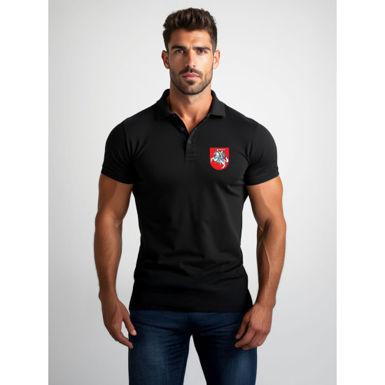 Vīriešu melns polo krekls Herb JS/8T80 - T-krekls Vīriešu melns polo krekls Herb JS/8T80
