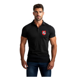 Vīriešu melns polo krekls Herb