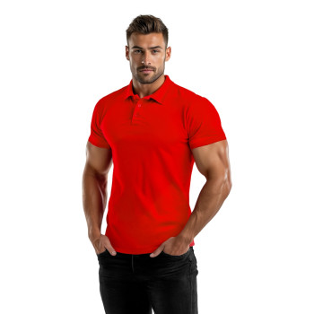 Vīriešu sarkans polo krekls Casual