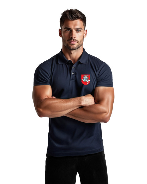 Vīriešu tumši zils polo krekls Herb