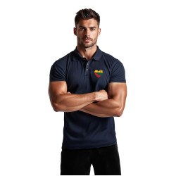 Vīriešu tumši zils polo krekls Heart