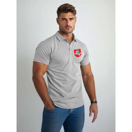 Vīriešu pelēks polo krekls Herb JS/8T80 - T-krekls Vīriešu pelēks polo krekls Herb JS/8T80