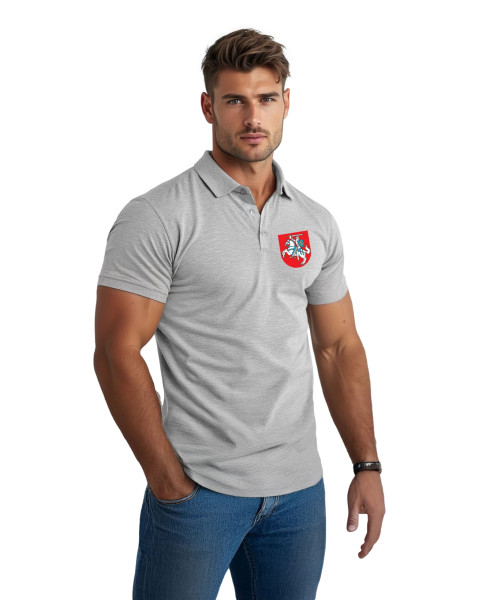 Vīriešu pelēks polo krekls Herb