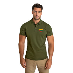 Vīriešu haki krāsas polo krekliņš Heart