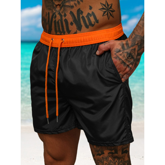 Vīriešu šorti melni/oranža Renald JS/17K561/6 - Īsfilmas | Tilti Vīriešu šorti melni/oranža Renald JS/17K561/6