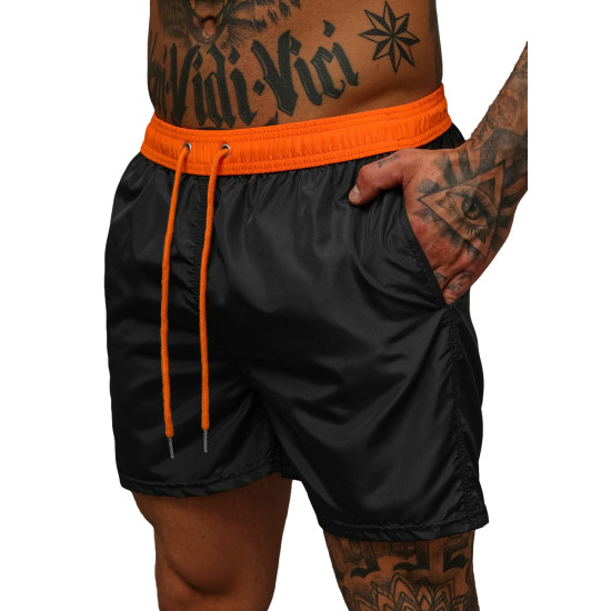 Vīriešu šorti melni/oranža Renald JS/17K561/6 - Īsfilmas | Tilti Vīriešu šorti melni/oranža Renald JS/17K561/6