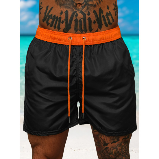 Vīriešu šorti melni/oranža Renald JS/17K561/6 - Īsfilmas | Tilti Vīriešu šorti melni/oranža Renald JS/17K561/6