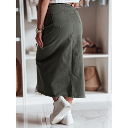 Zaļi džinsa svārki ar šķēlumu Midiway Zaļi džinsa svārki ar šķēlumu Midiway