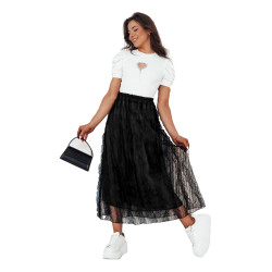 Sieviešu melni tilla svārki Fliss Sieviešu melni tilla svārki Fliss