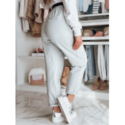 Sieviešu gaiši pelēkas bikses ar jostu Taizeme Sieviešu gaiši pelēkas bikses ar jostu Taizeme