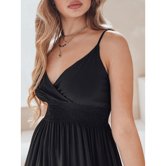 Sieviešu melna midi kleita Missbreeze EY2626 - Kleitas un tunikas Sieviešu melna midi kleita Missbreeze EY2626