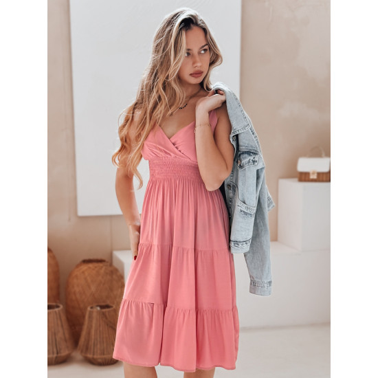 Sieviešu rozā midi kleita Missbreeze EY2622 - Kleitas un tunikas Sieviešu rozā midi kleita Missbreeze EY2622