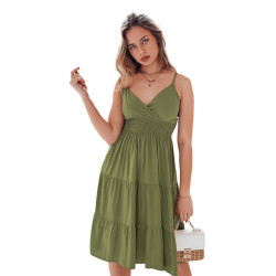 Sieviešu zaļa midi kleita Missbreeze Sieviešu zaļa midi kleita Missbreeze