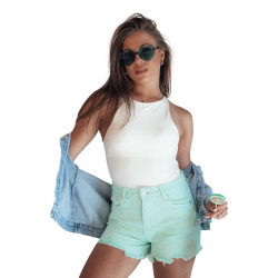 Sieviešu piparmētru džinsa šorti Sunylook Sieviešu piparmētru džinsa šorti Sunylook