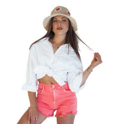 Sieviešu rozā džinsa šorti Sunylook Sieviešu rozā džinsa šorti Sunylook