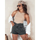 Sieviešu melni džinsa šorti Jeanlove SY0377 - Sievietēm Sieviešu melni džinsa šorti Jeanlove SY0377