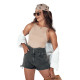 Sieviešu melni džinsa šorti Jeanlove SY0377 - Sievietēm Sieviešu melni džinsa šorti Jeanlove SY0377