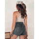 Sieviešu melni džinsa šorti Jeanlove SY0377 - Sievietēm Sieviešu melni džinsa šorti Jeanlove SY0377