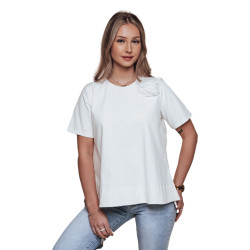 Sieviešu balts T-krekls Binda Sieviešu balts T-krekls Binda