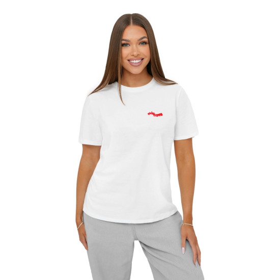 Sieviešu balts T-krekls Inlove JS/R61658 - T-krekls Sieviešu balts T-krekls Inlove JS/R61658